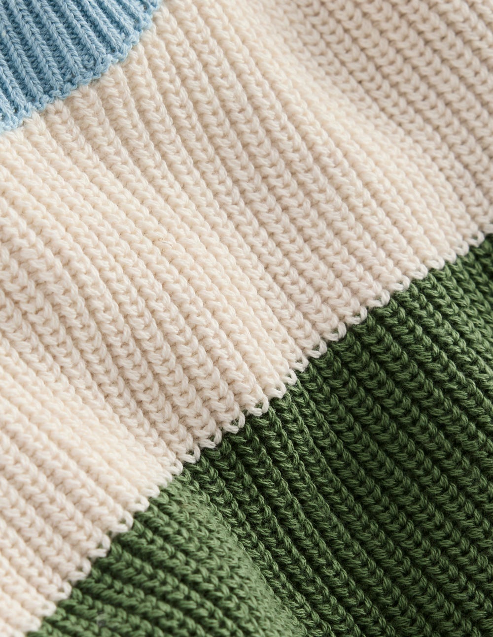 Everyday Cotton Jumper-Ecru Marl/Safari Green