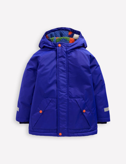 Borg Lined Anorak-Blue-1