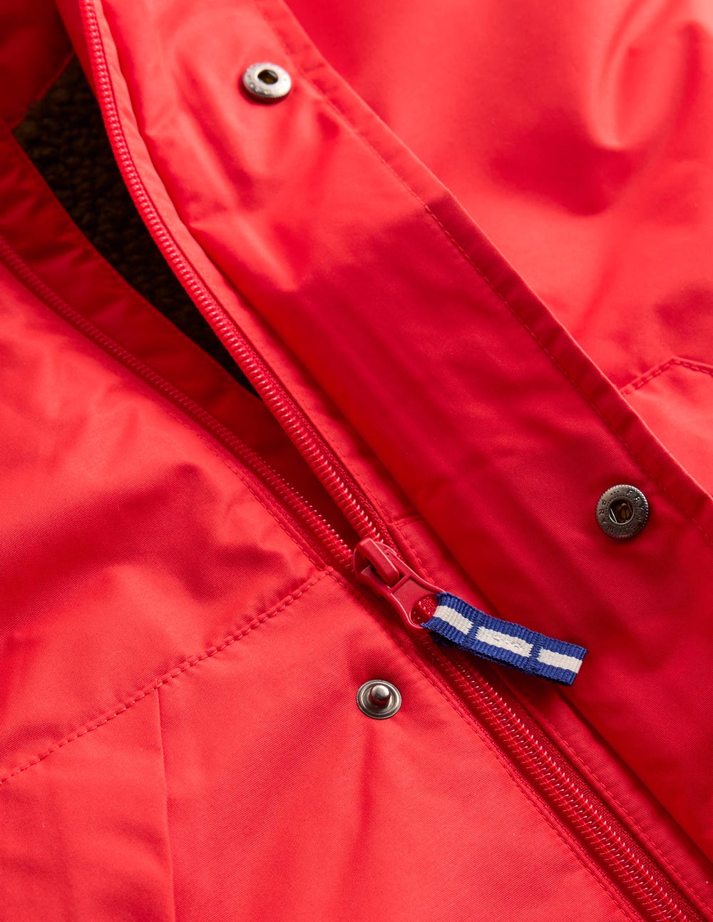 Borg Lined Anorak-Red-3