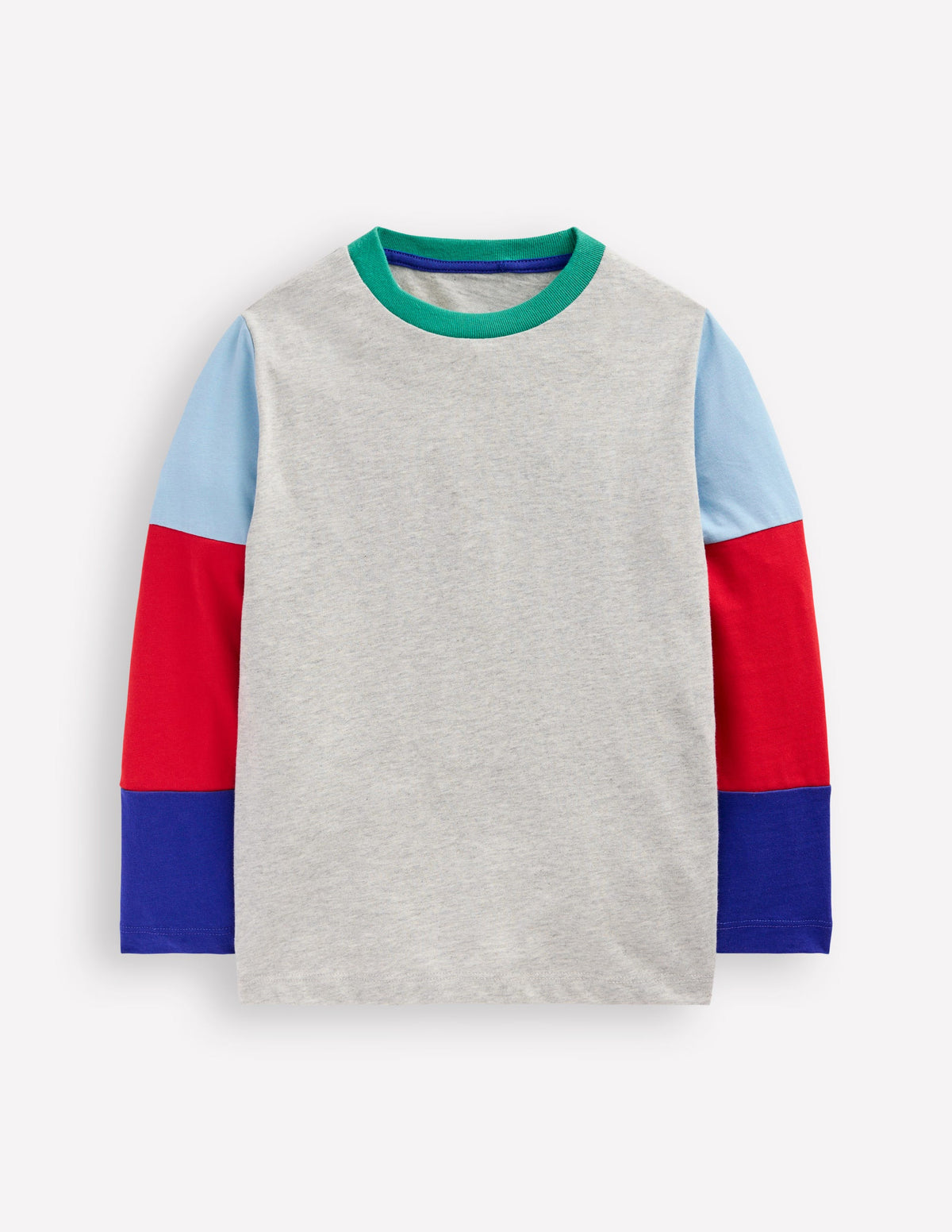 Long Sleeve Hotchpotch T-shirt-Grey - Image 1