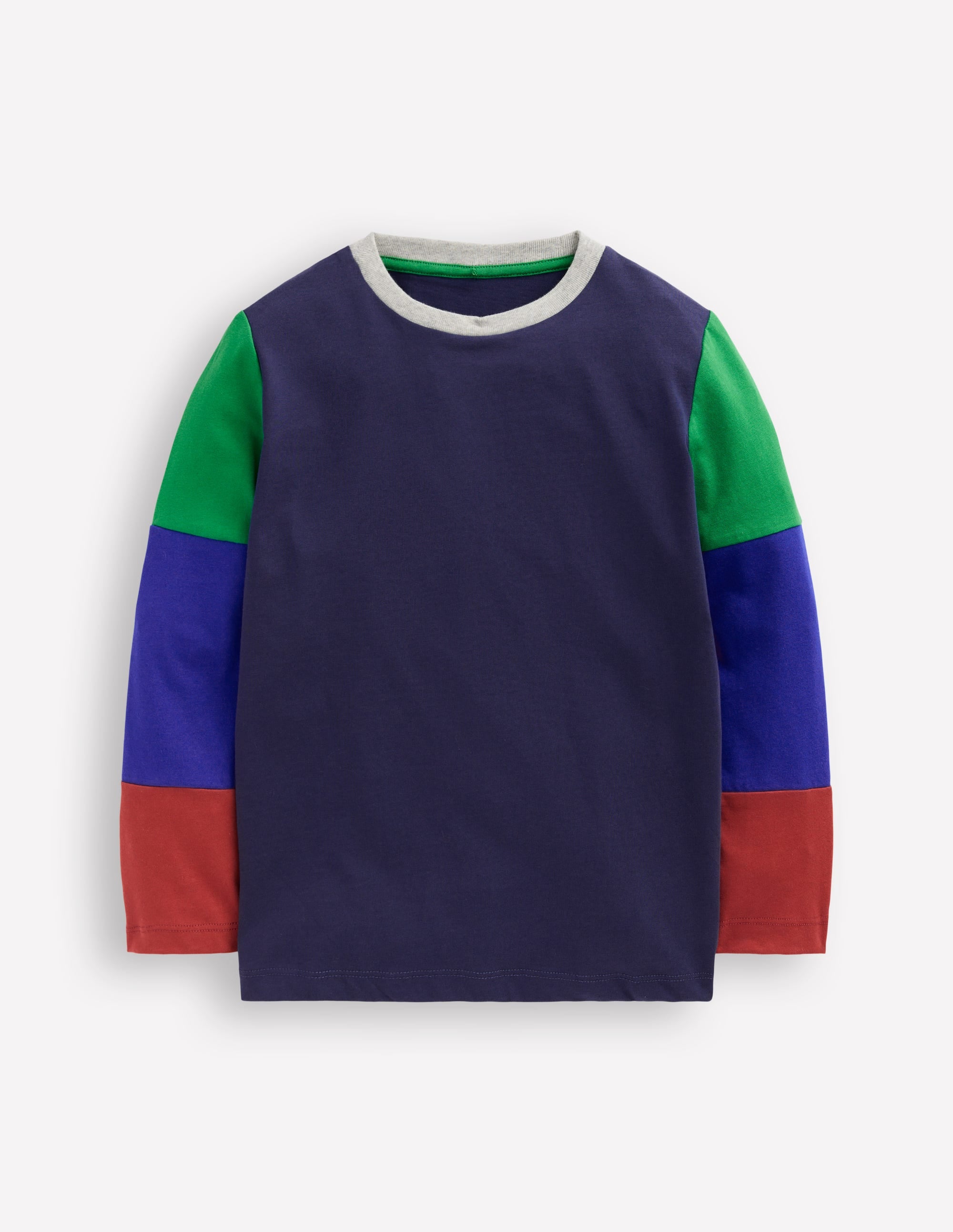 Long Sleeve Hotchpotch T-shirt-College Navy - Image 1