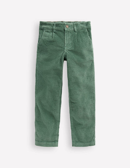Everyday Straight Leg Trousers-Smoke Pine Cord-1