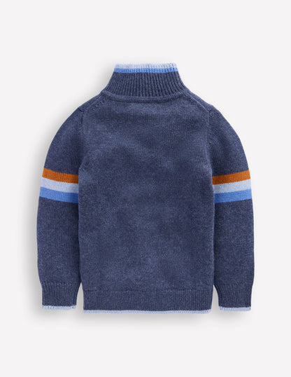 Heritage Half-Zip Jumper-College Navy-2