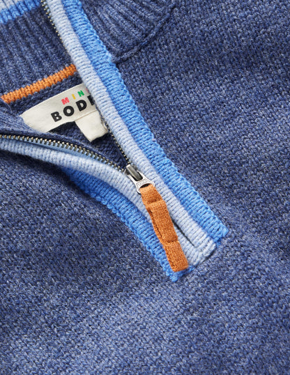 Heritage Half-Zip Jumper-College Navy-3