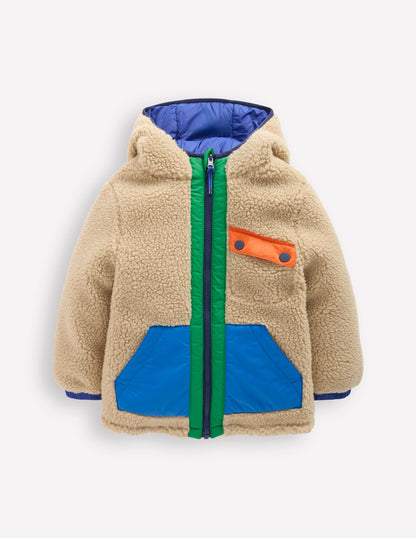 Reversible Cosy Borg Jacket-Mazarine Blue-1