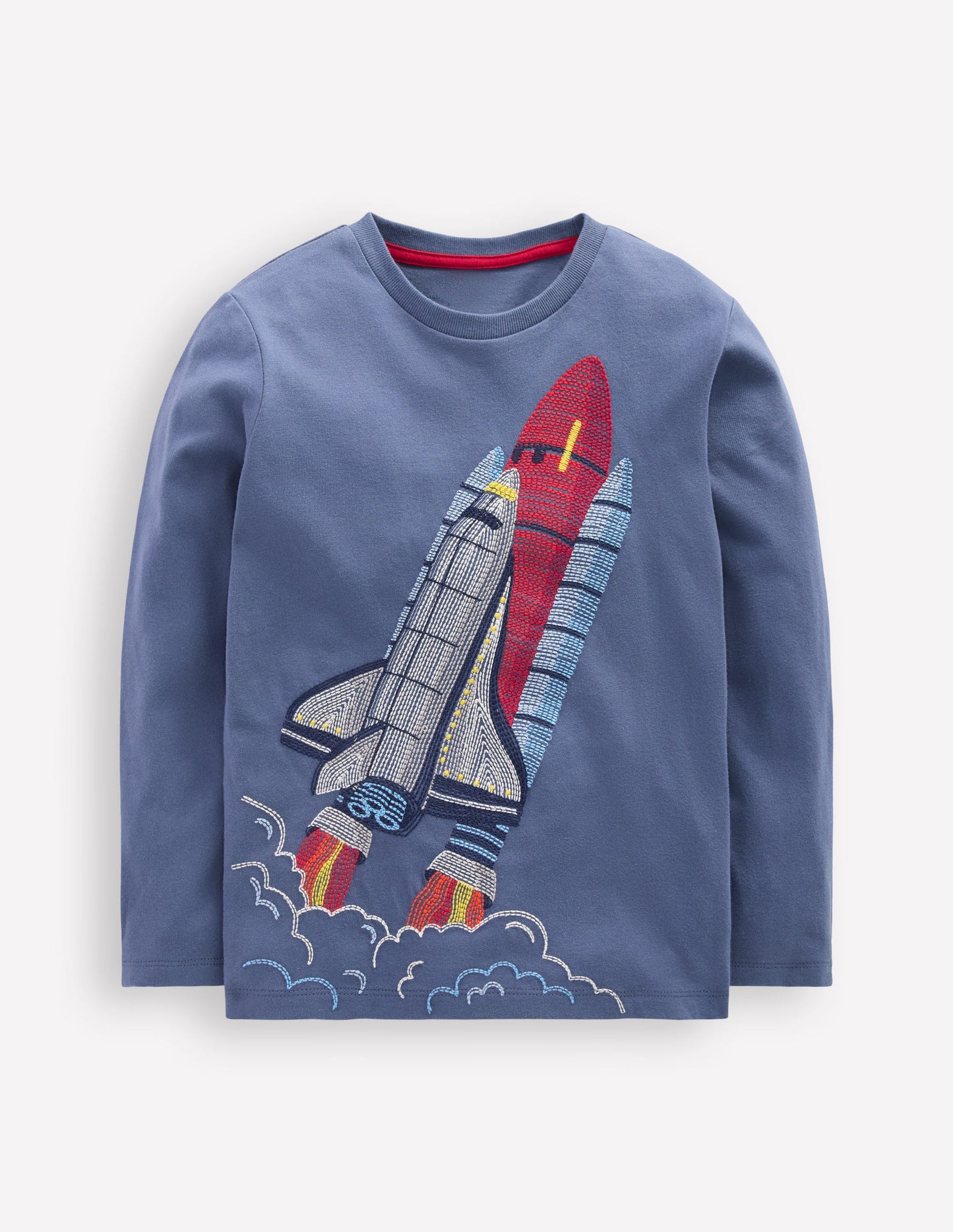 Glow Superstitch T-shirt-Robot Blue Rocket