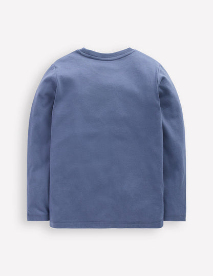 Glow Superstitch T-shirt-Robot Blue Rocket-3