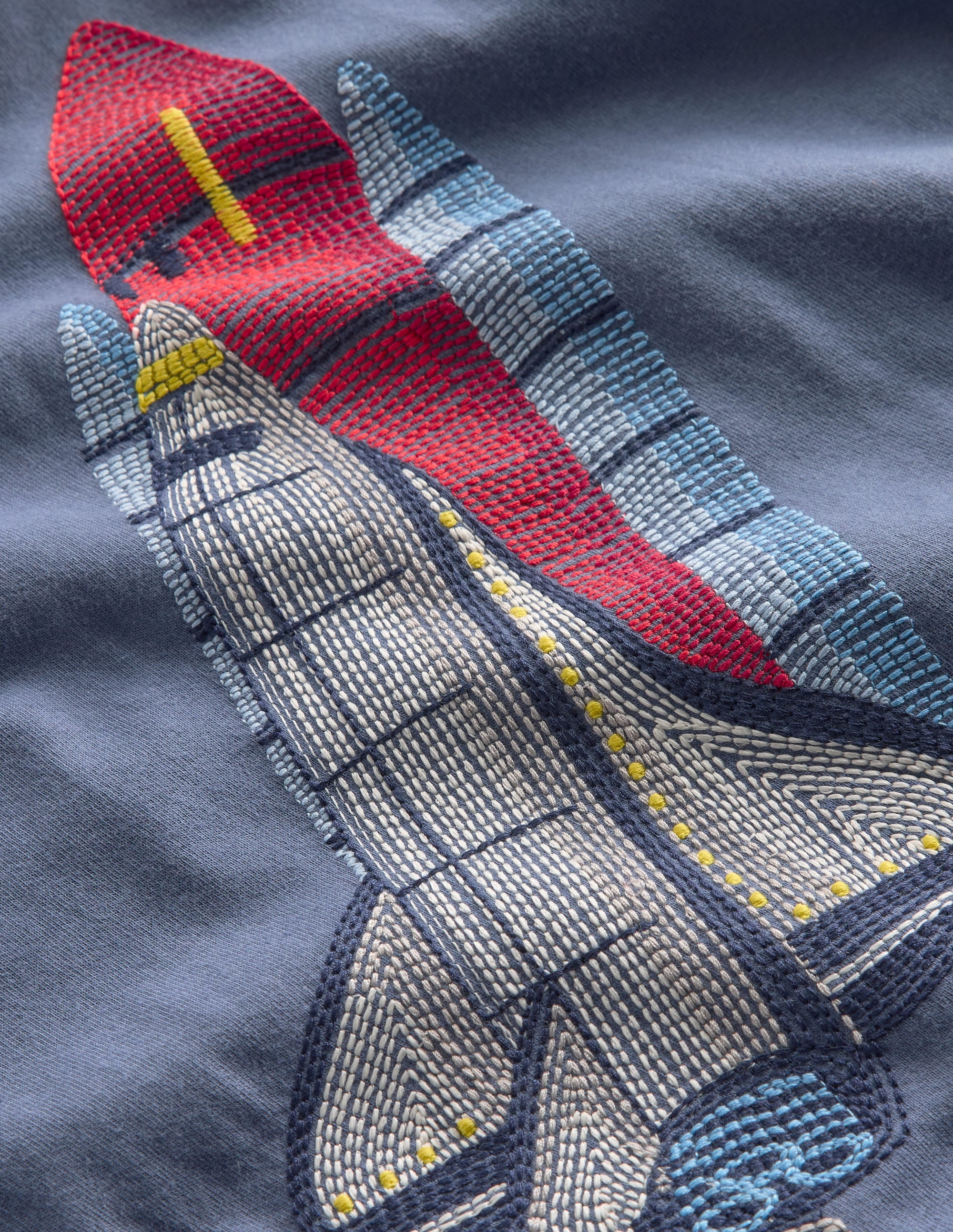 Glow Superstitch T-shirt-Robot Blue Rocket - Image 1