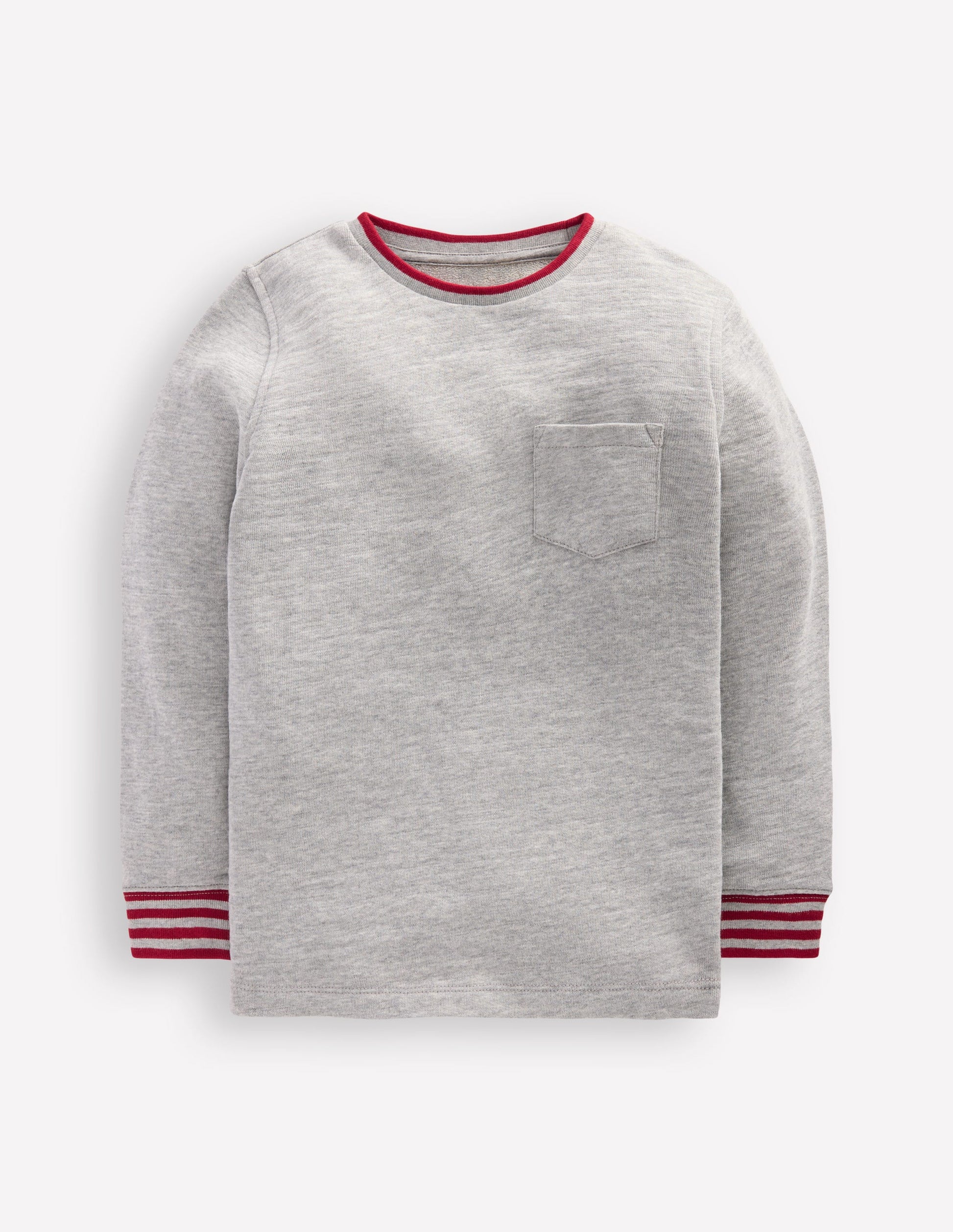 Cosy Mid-weight T-shirt-Grey Marl-1