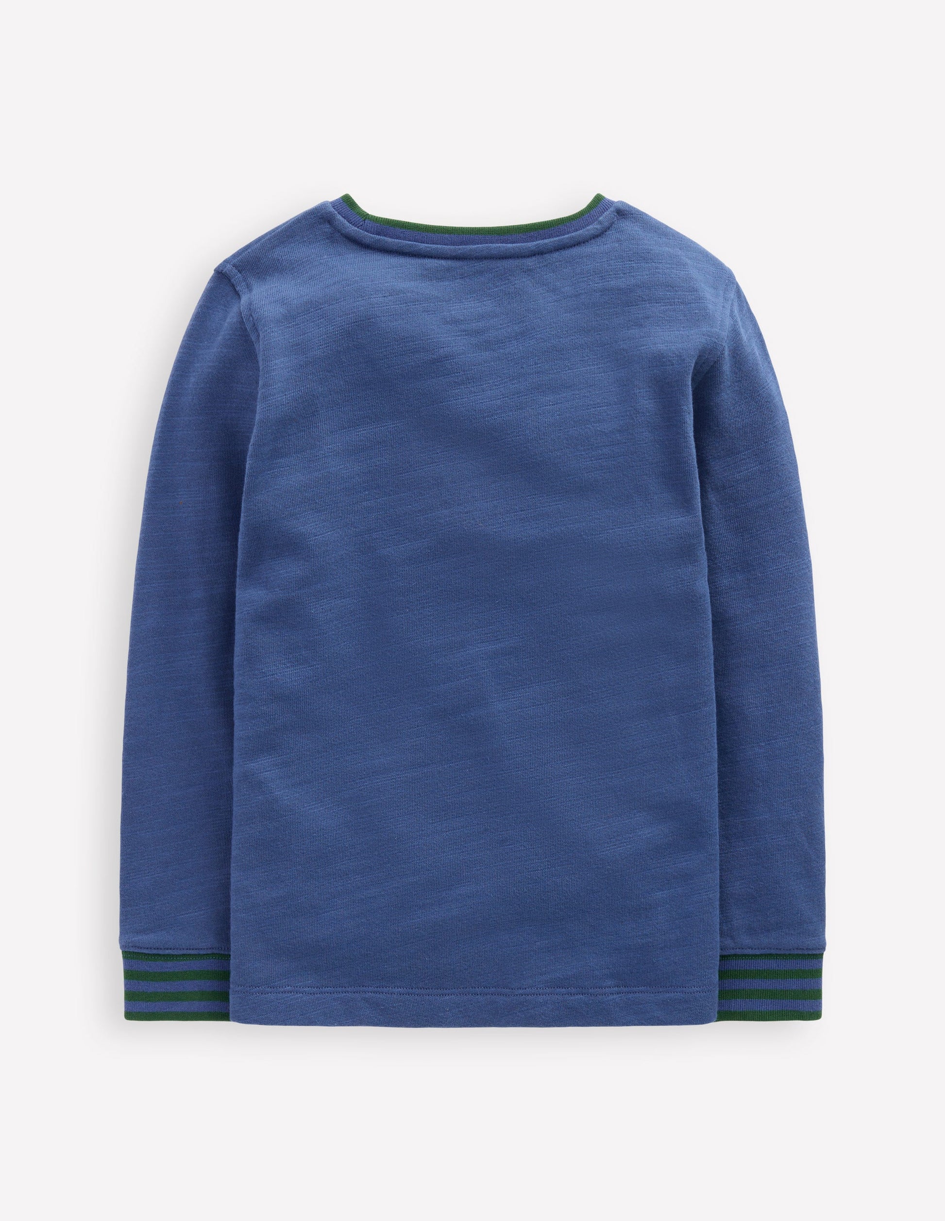 Cosy Mid-weight T-shirt-Denim Blue/ Emerald Night-2