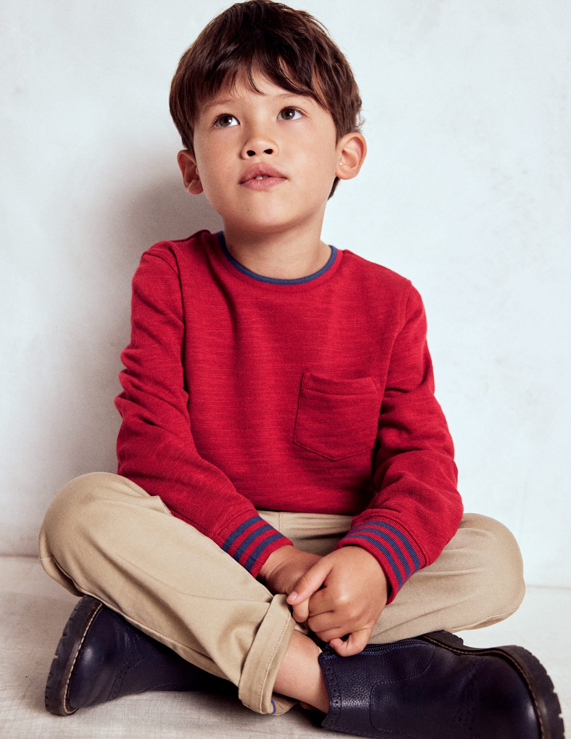 Cosy Mid-weight T-shirt-Red Liquorice/ Sapphire Blue - Image 1