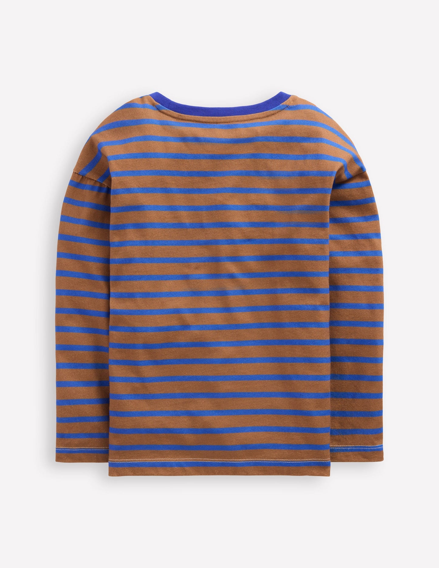 Breton T-shirt-Cognac/ Bright Blue