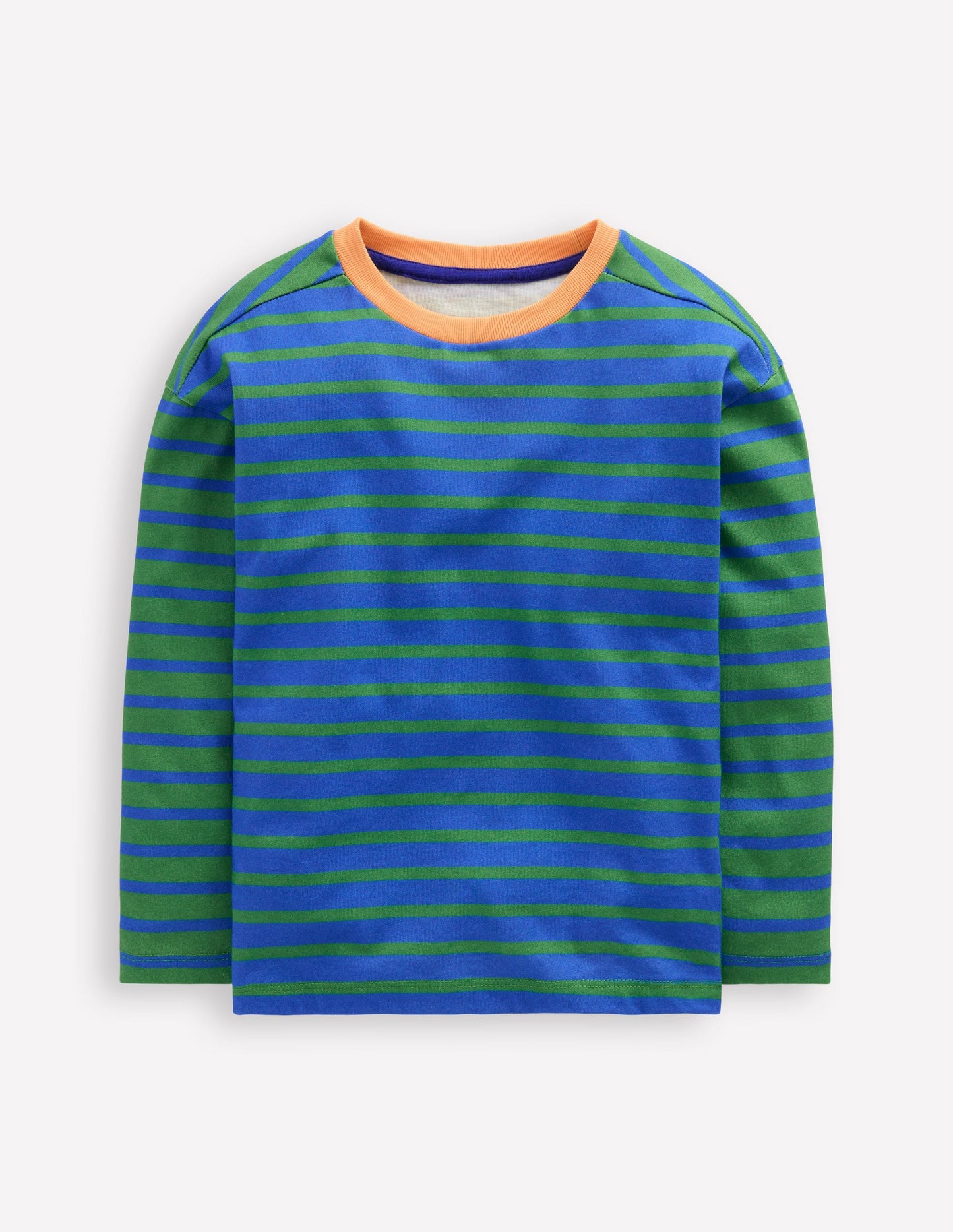 Breton T-shirt-Bright Blue/ Iguana Green