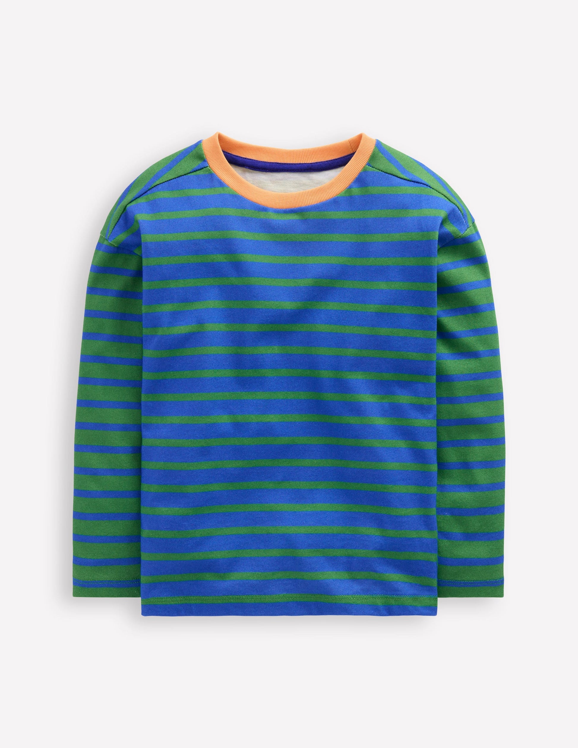 Breton T-shirt-Bright Blue/ Iguana Green-1