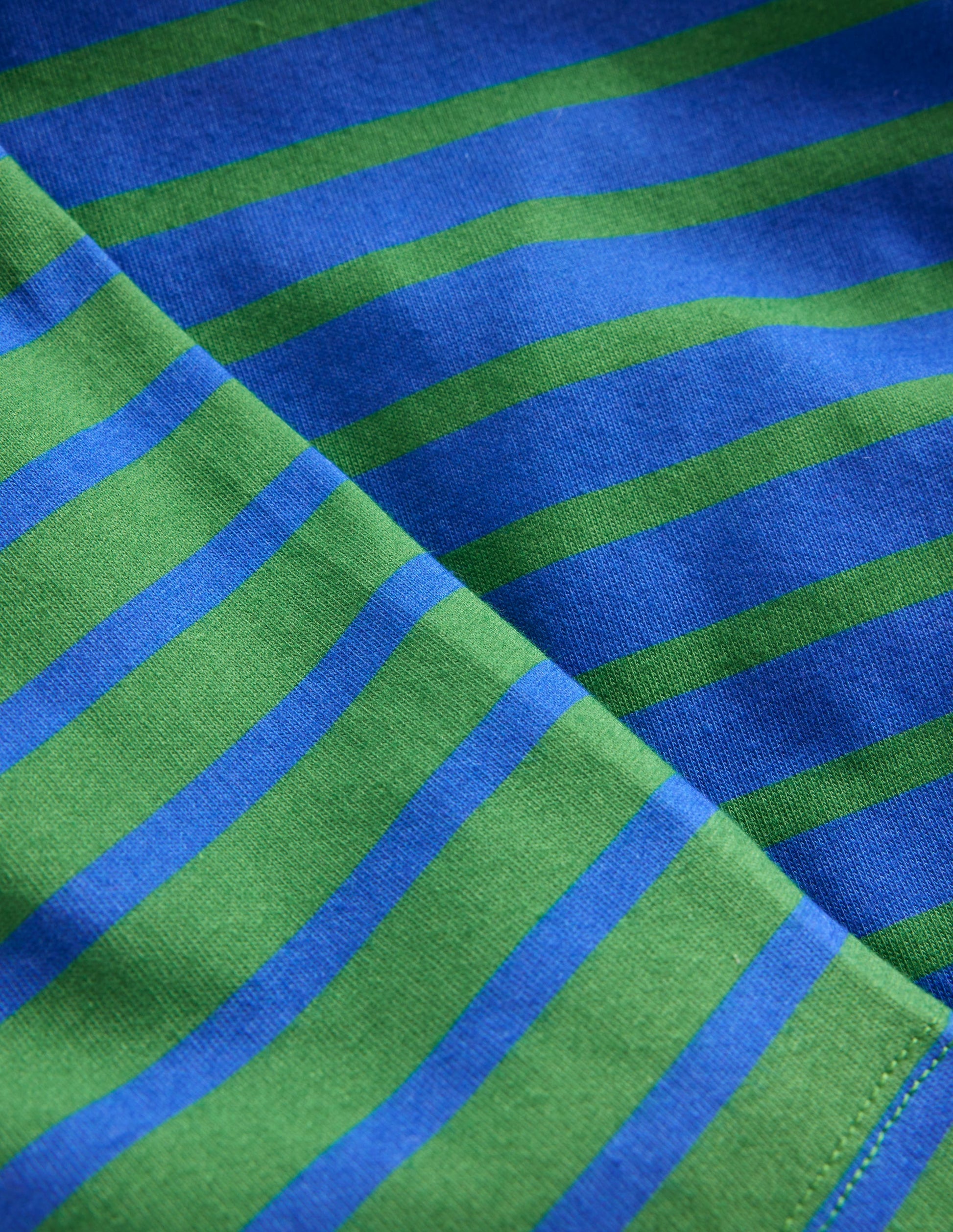 Breton T-shirt-Bright Blue/ Iguana Green-3