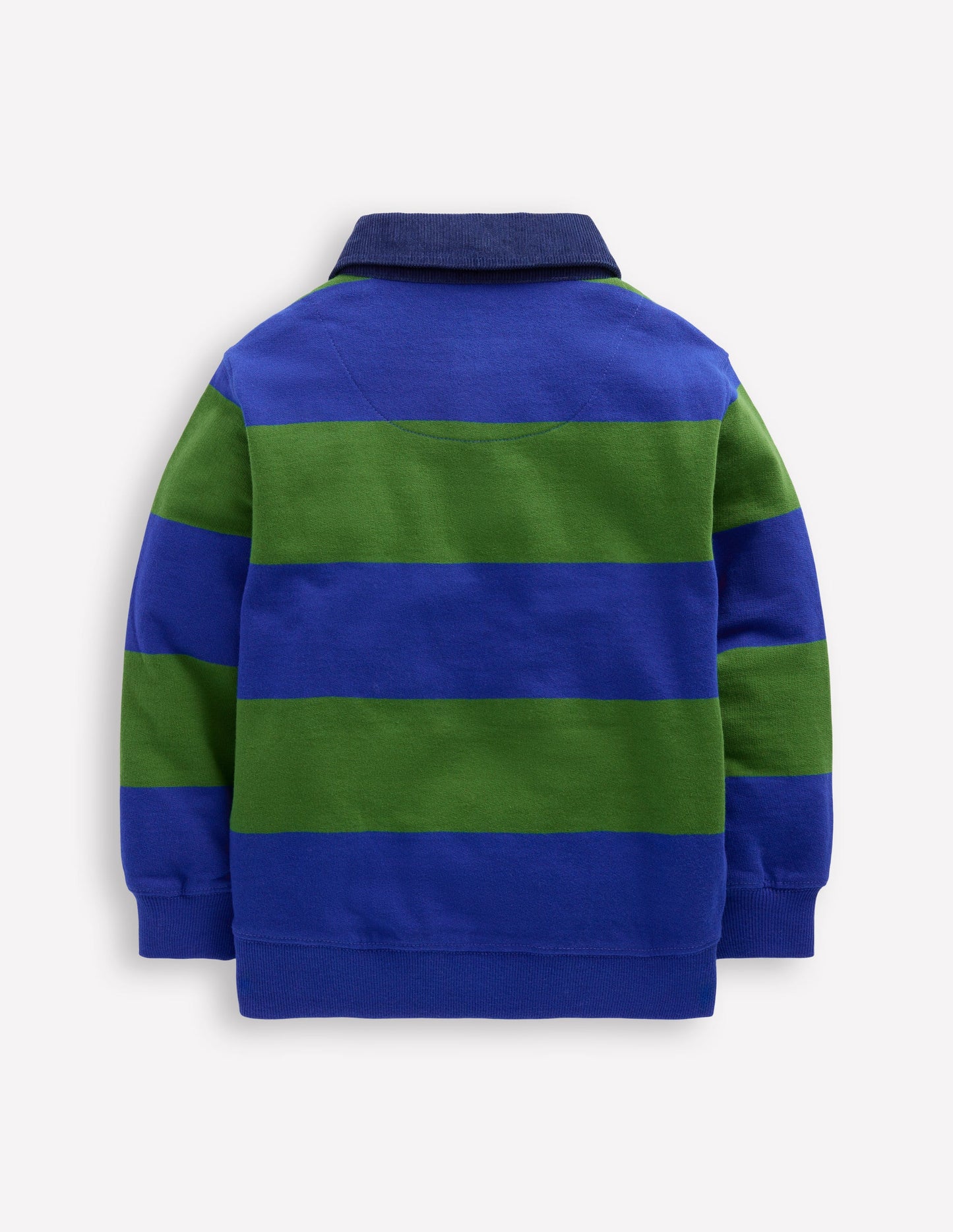 Collared Sweatshirt-Broccoli Green/ Bright Blue