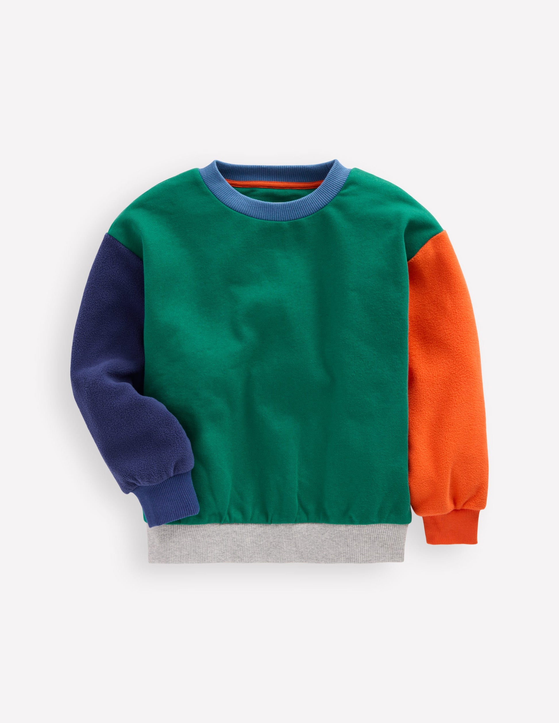 Colourblock Sweatshirt-Jewel Green Colourblock-1