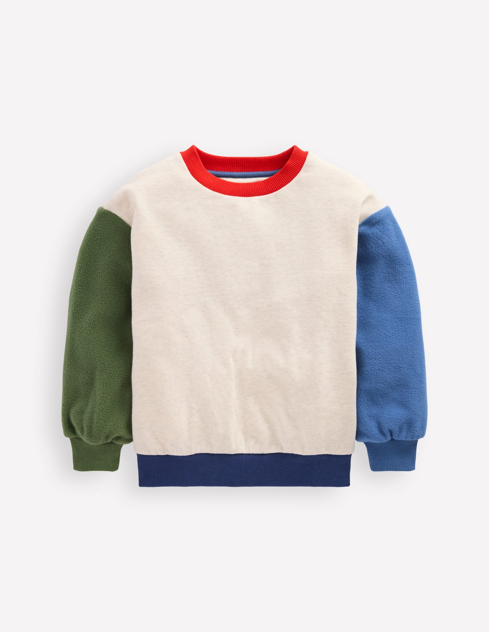 Colourblock Sweatshirt-Oatmeal Marl Colourblock-1