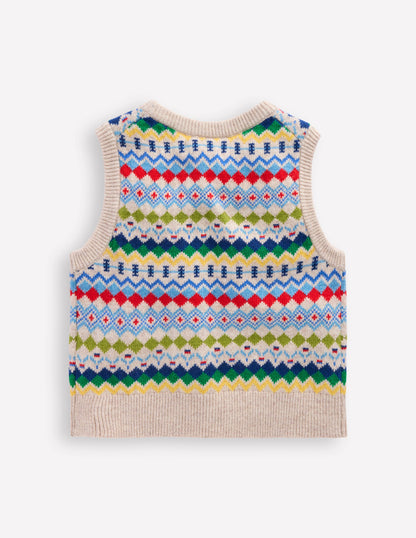 Fair Isle Tank-Oatmeal Marl Fair Isle-2