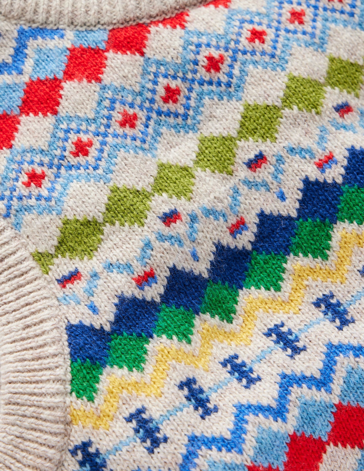 Fair Isle Tank-Oatmeal Marl Fair Isle