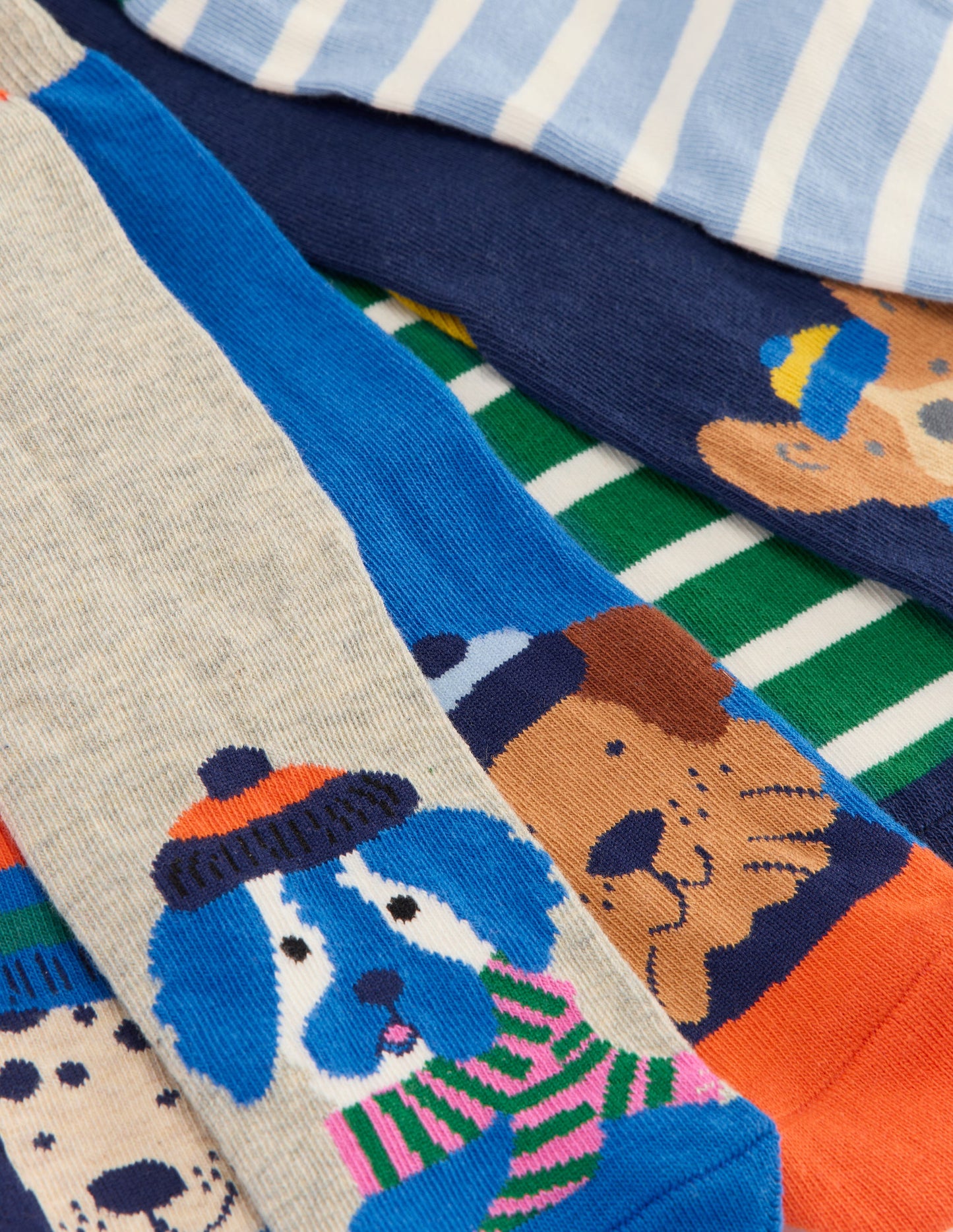 Socks 7 Pack-Dog Stripe