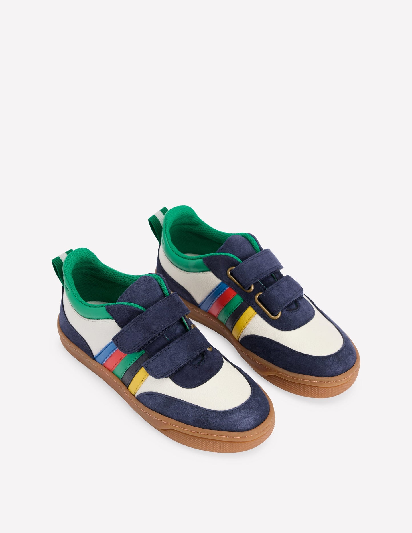 Colourblock Low Tops-Soft Ivory Multi Stripe