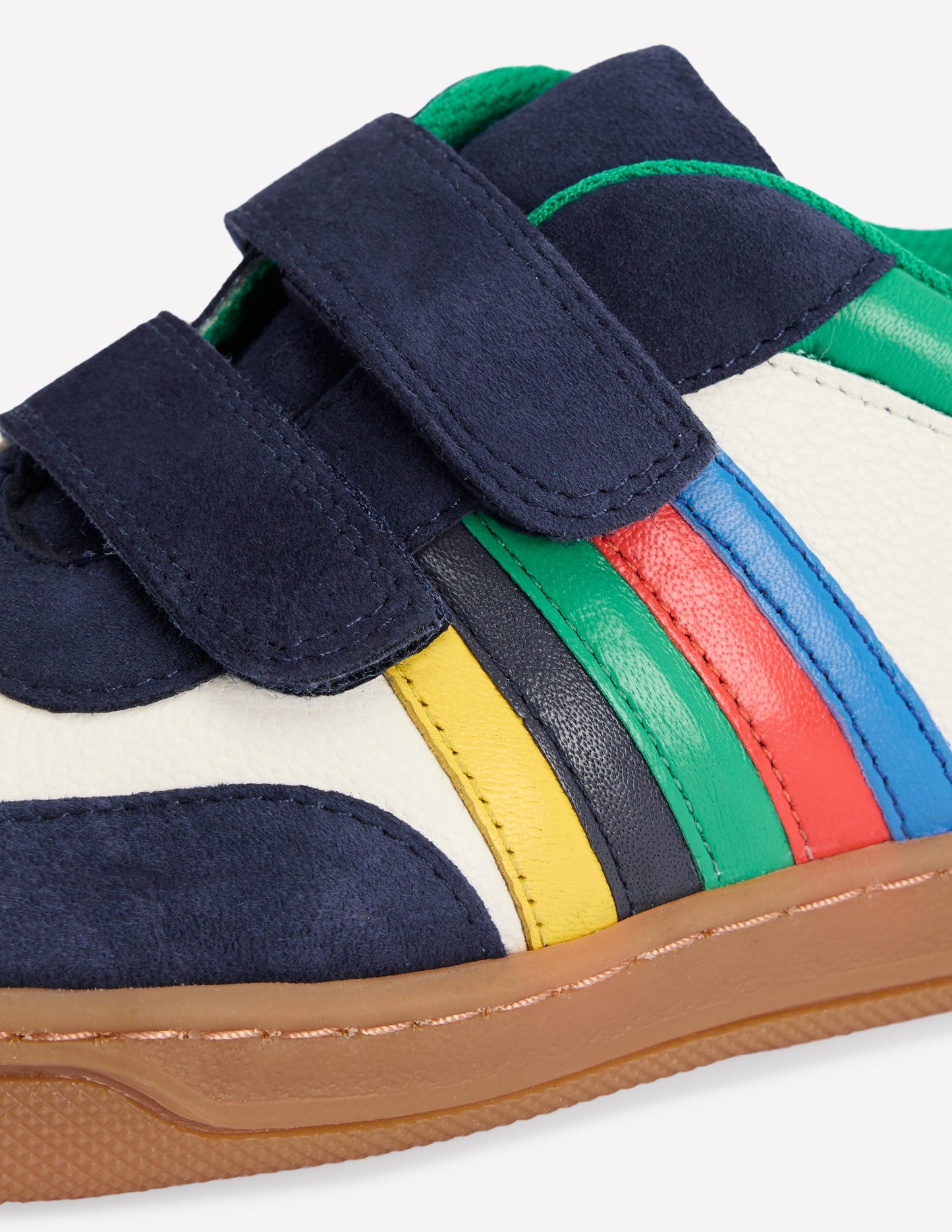 Colourblock Low Tops-Soft Ivory Multi Stripe