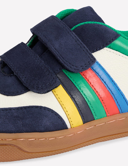 Colourblock Low Tops-Soft Ivory Multi Stripe-3