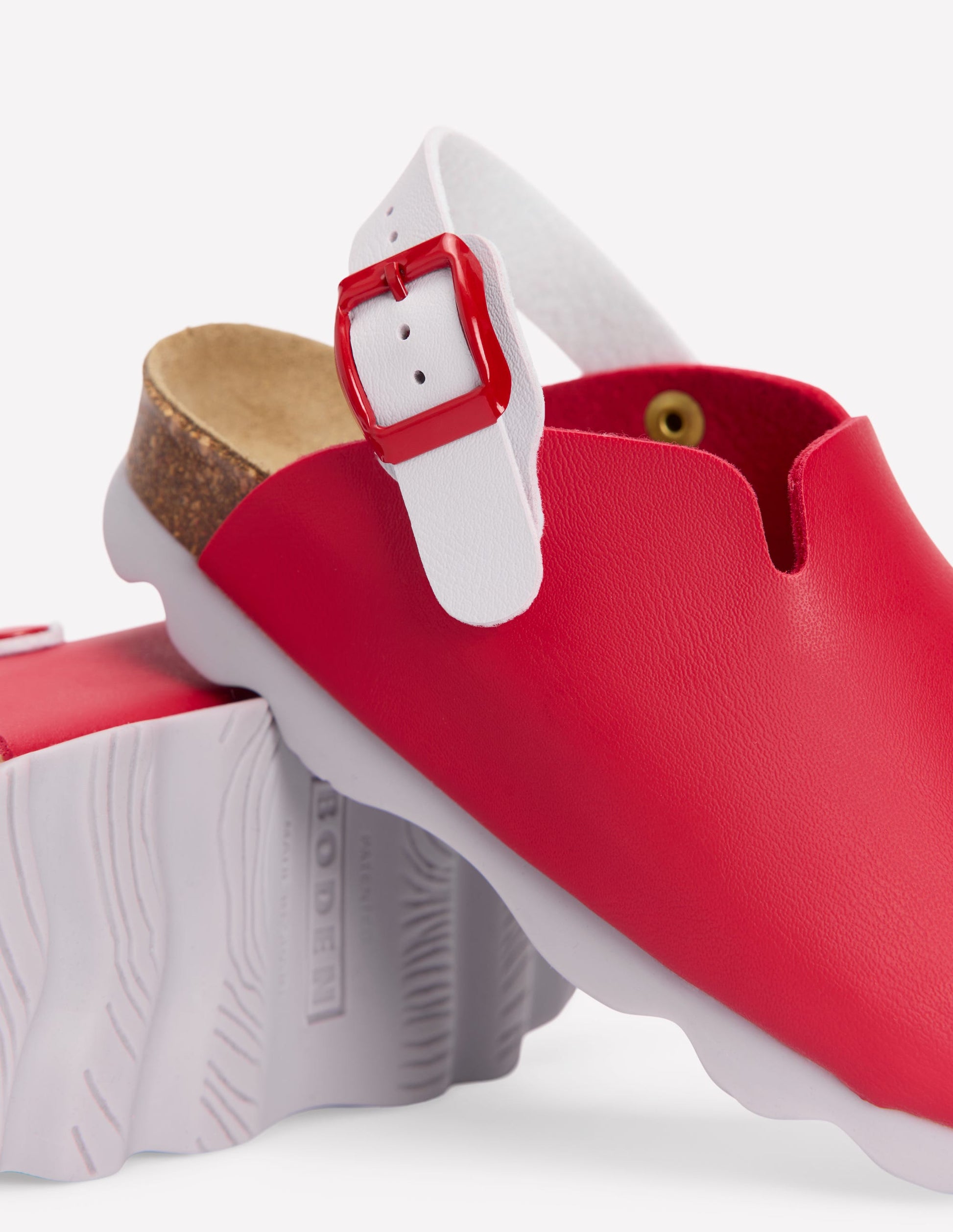 Colourblock Clogs-Firecracker Red-3