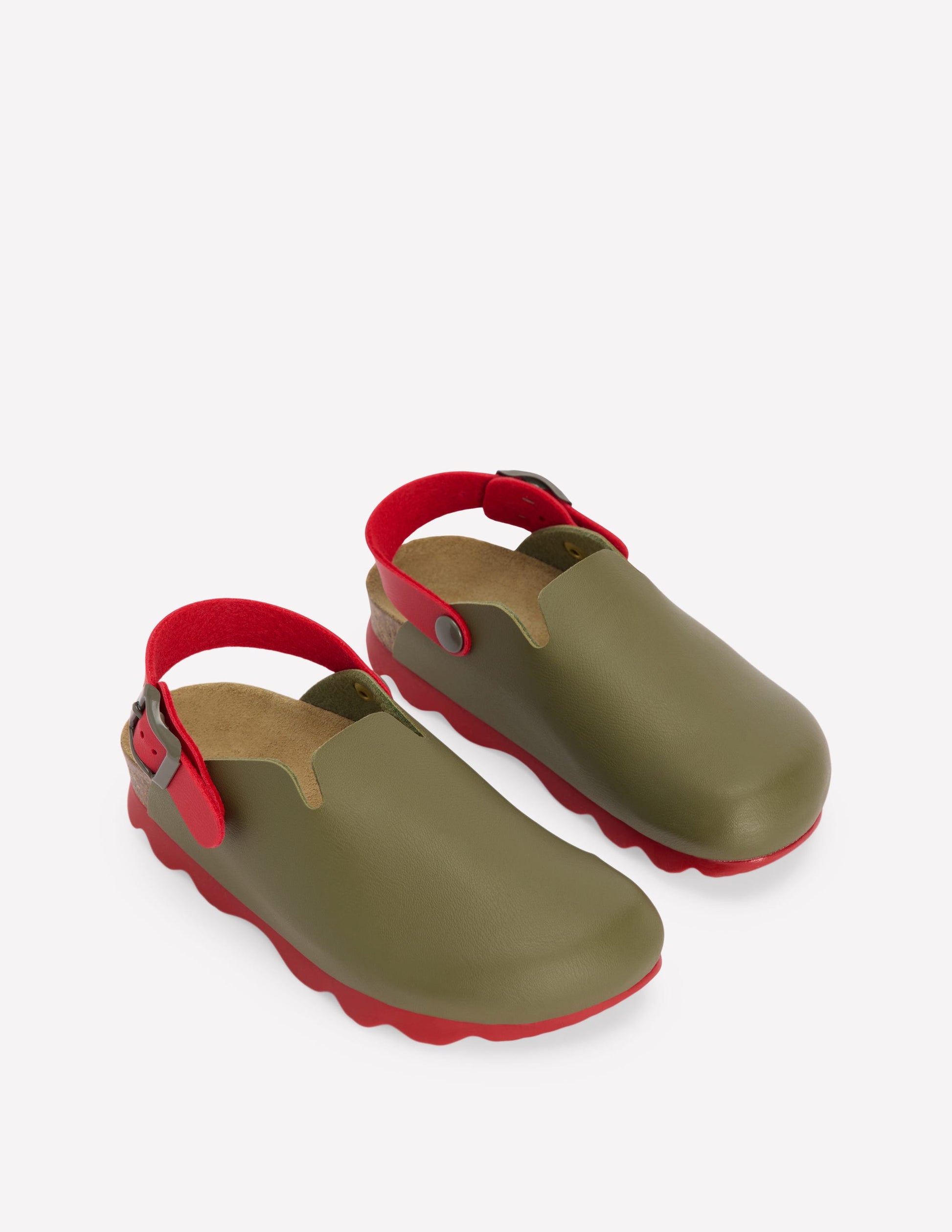 Colourblock Clogs-Bottle Green-2