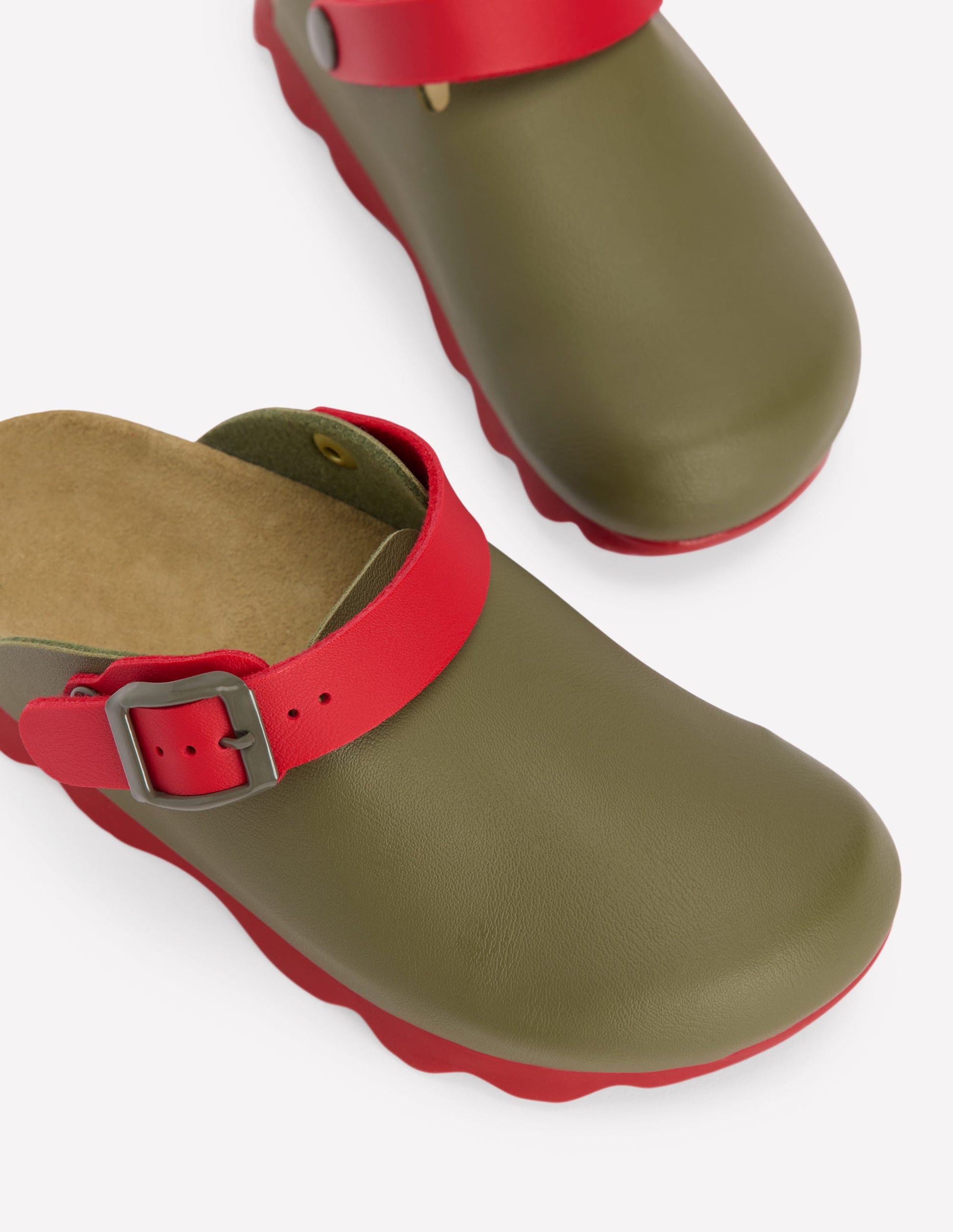 Colourblock Clogs-Bottle Green-3