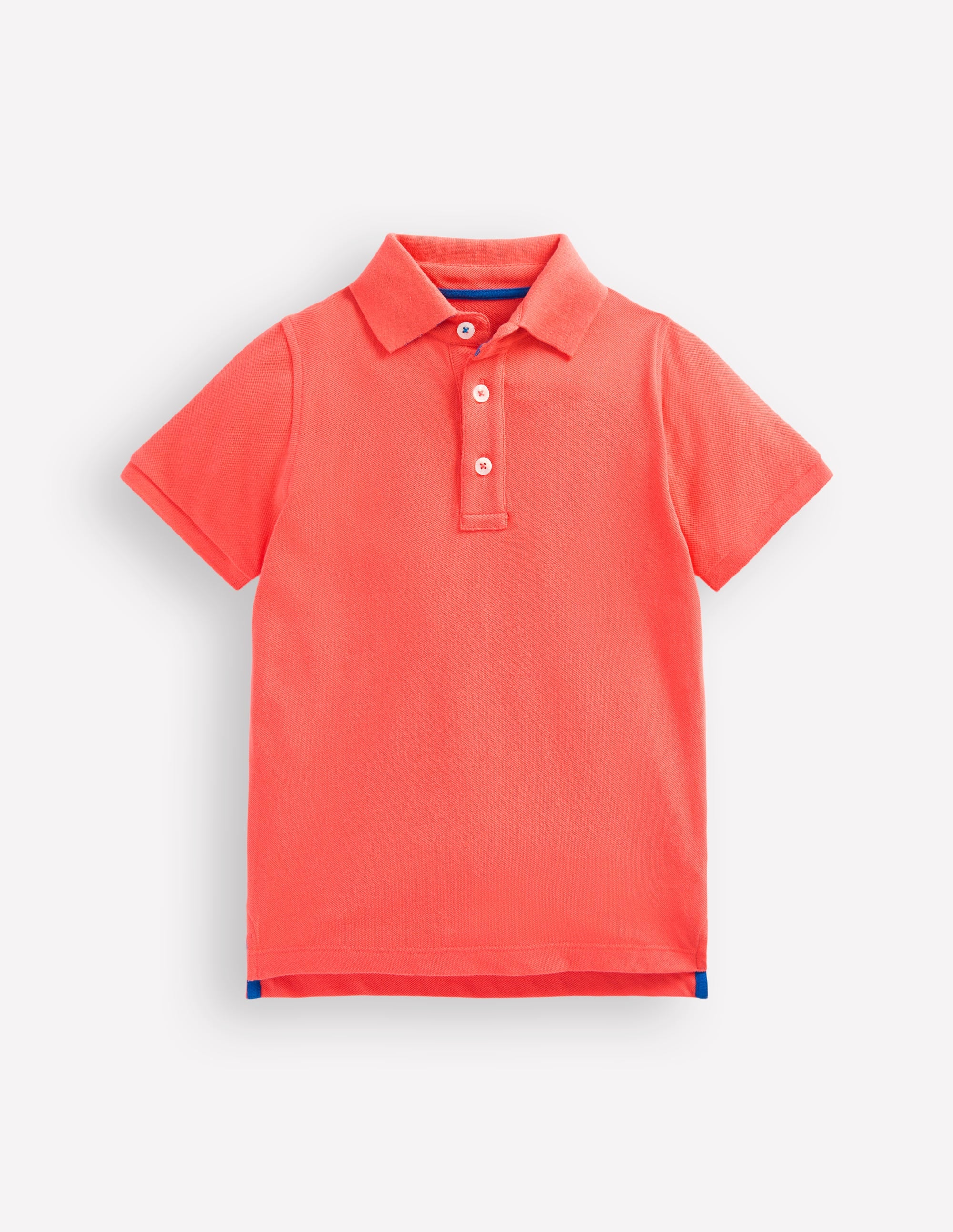 Piqué Polo Shirt-Coral Orange - Image 1