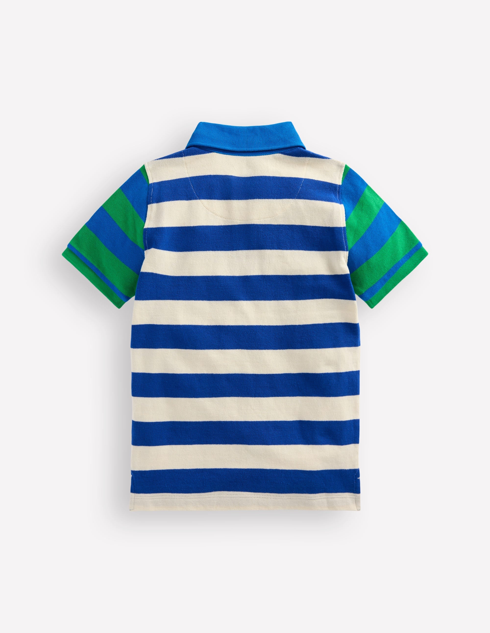 Piqué Polo Shirt-Sapling Green/ Kingfisher Blue - Image 2