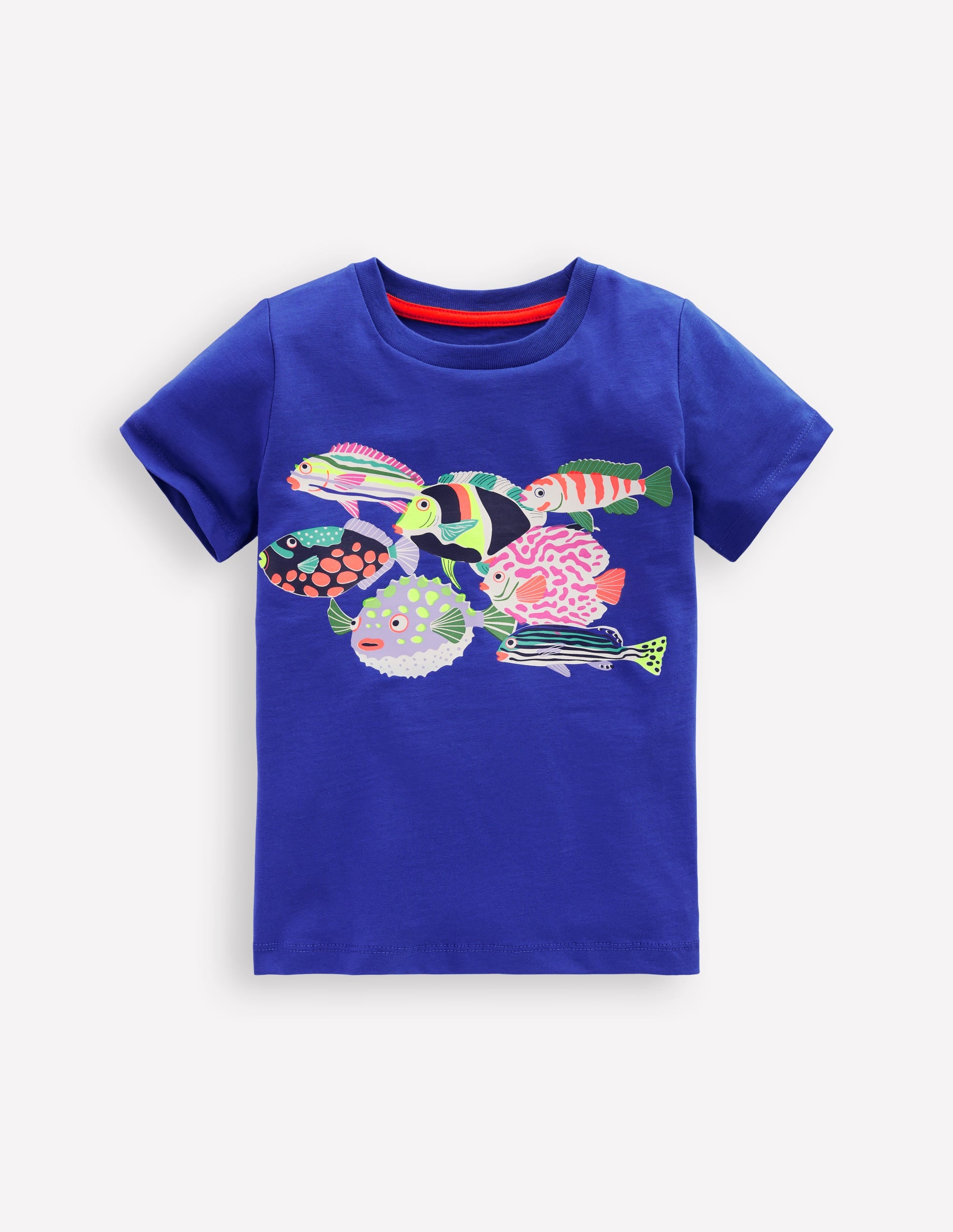 Short Sleeve Riso T-Shirt-Blue Heron Fish - Image 3