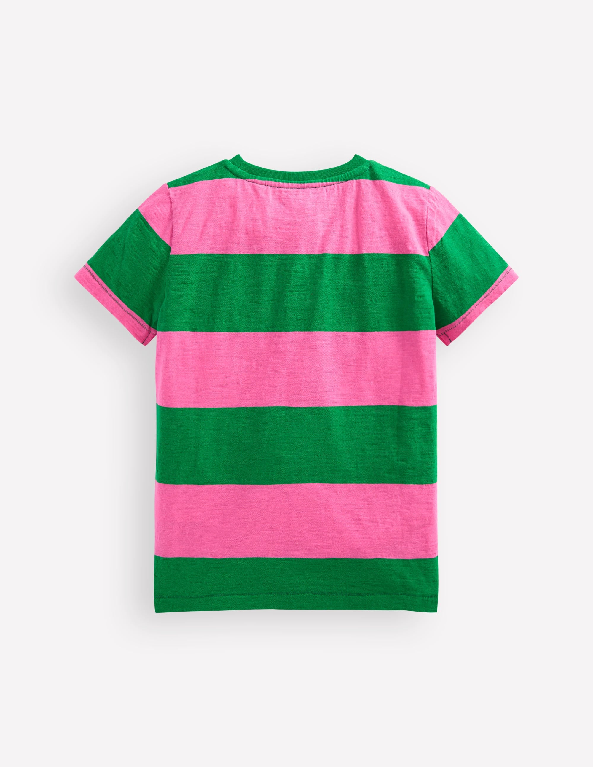 Everyday Short Sleeve T-Shirt-Sorbet Pink/ Rich Emerald - Image 2