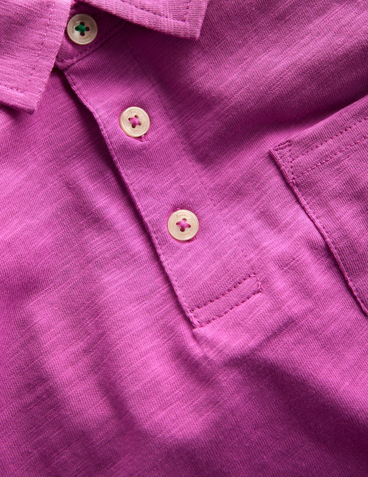 Slub Polo Shirt-Foxglove Purple - Image 3