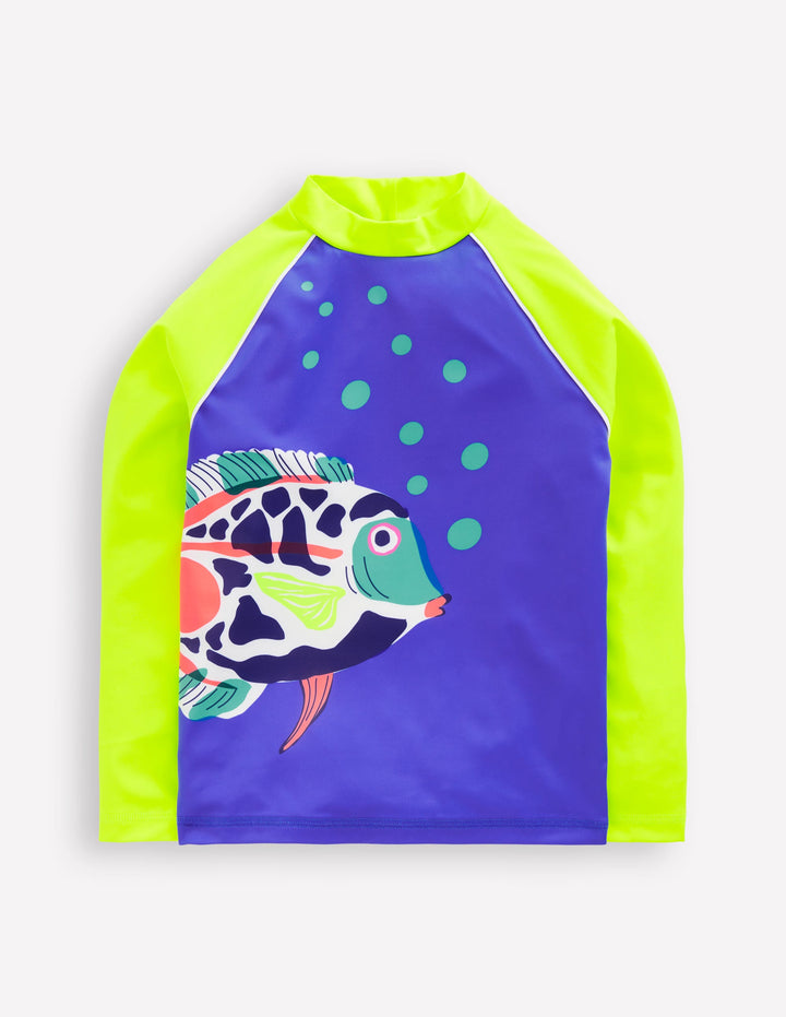 Logo Rash Vest-Blue Heron Fish
