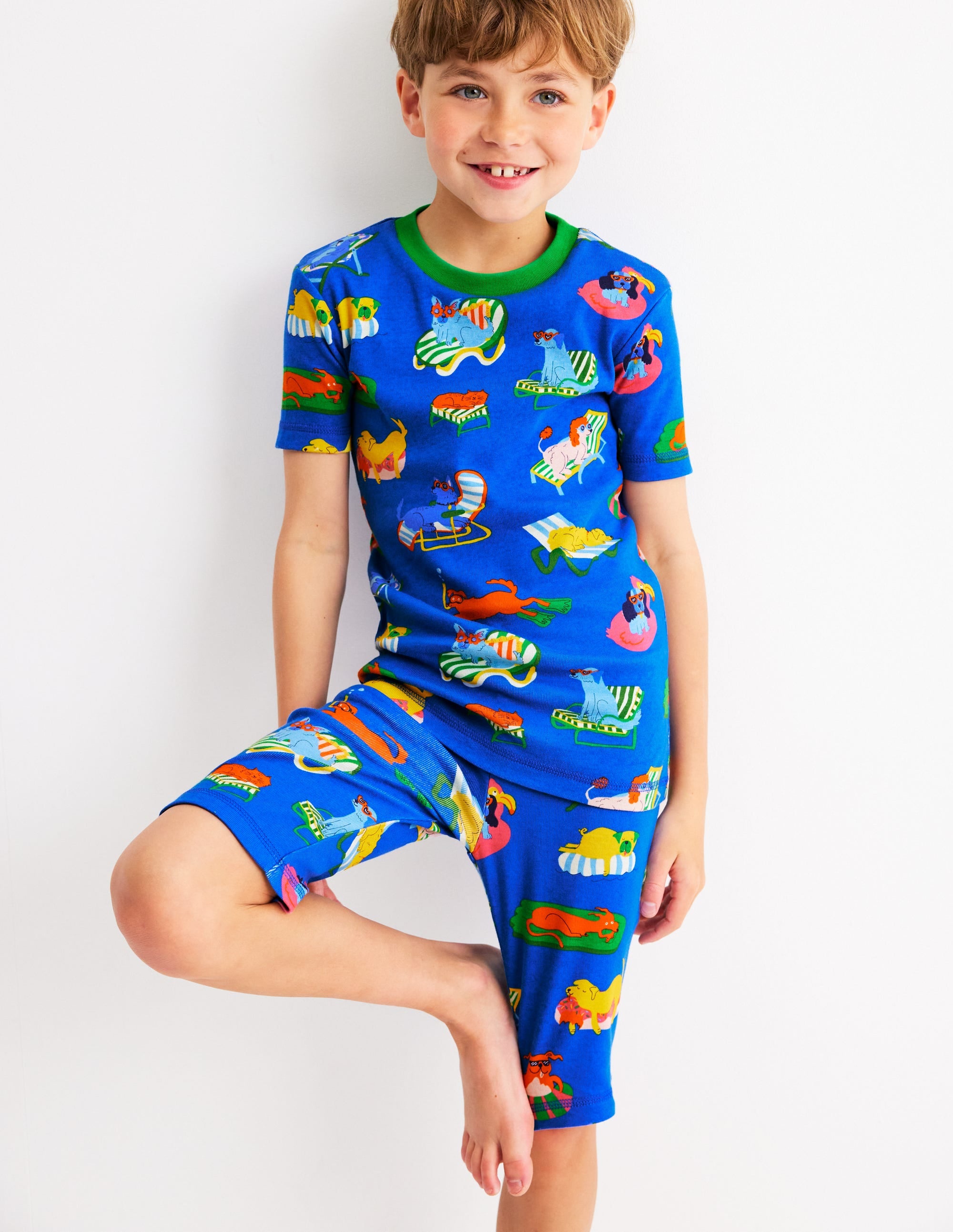 Snug Short John Pyjamas-Poolside Pets - Image 1