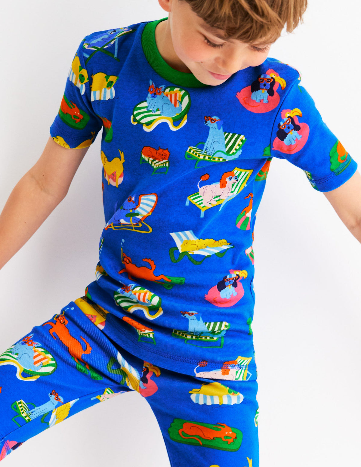 Snug Short John Pyjamas-Poolside Pets - Image 2