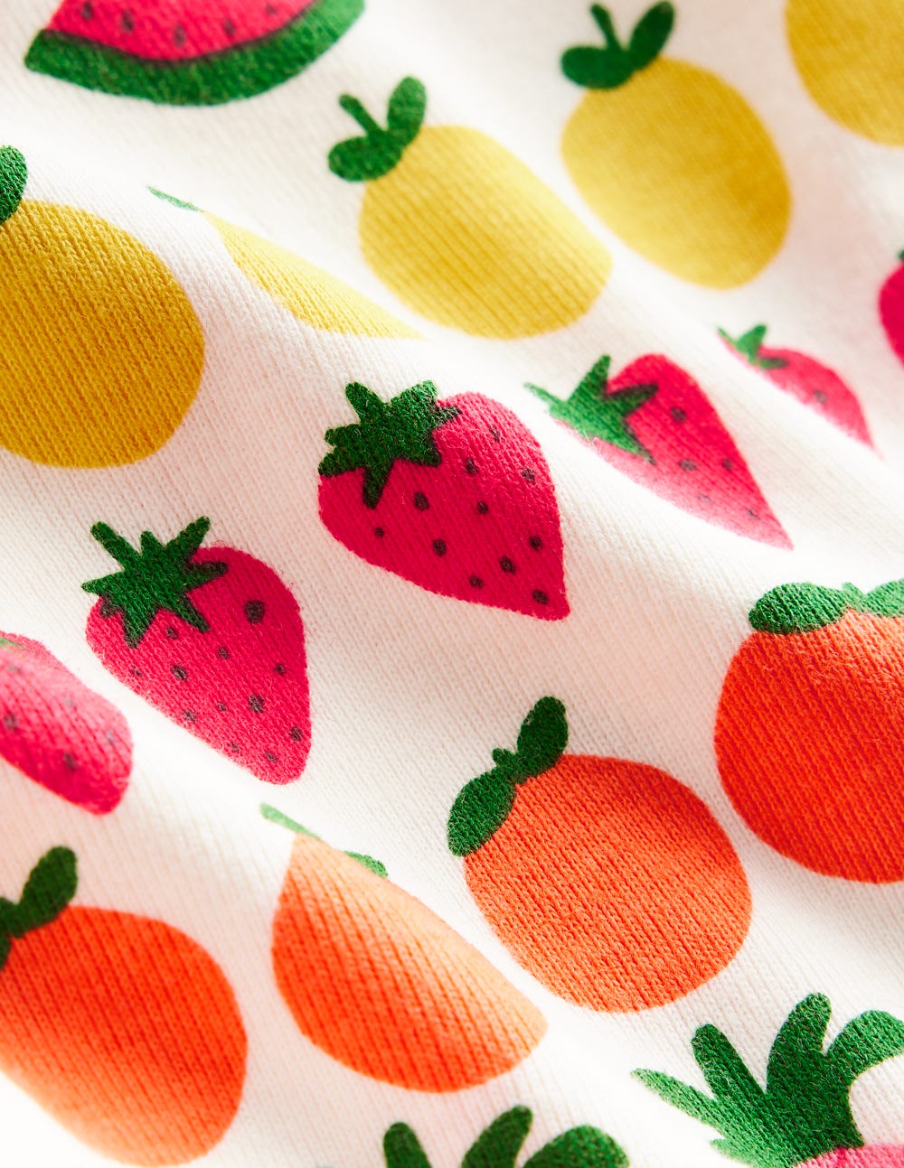 Snug Short John Pyjamas-Fruit Stripe-6