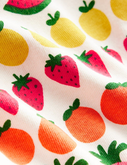 Snug Short John Pyjamas-Fruit Stripe-6
