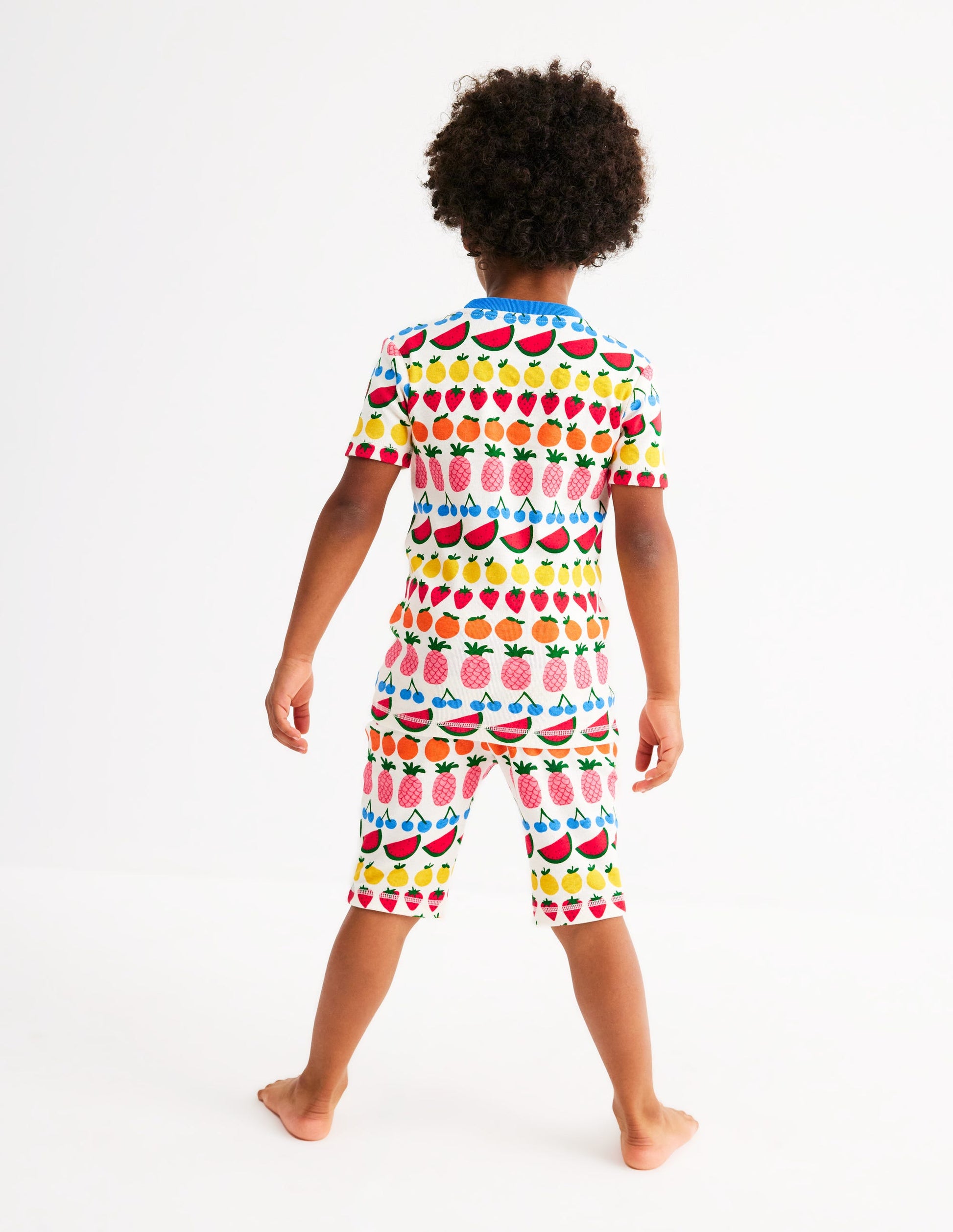 Snug Short John Pyjamas-Fruit Stripe-3