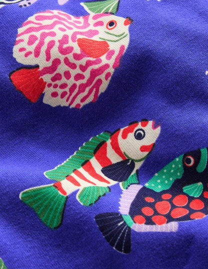 Snug Short John Glow Pyjamas-Blue Heron Fish-5