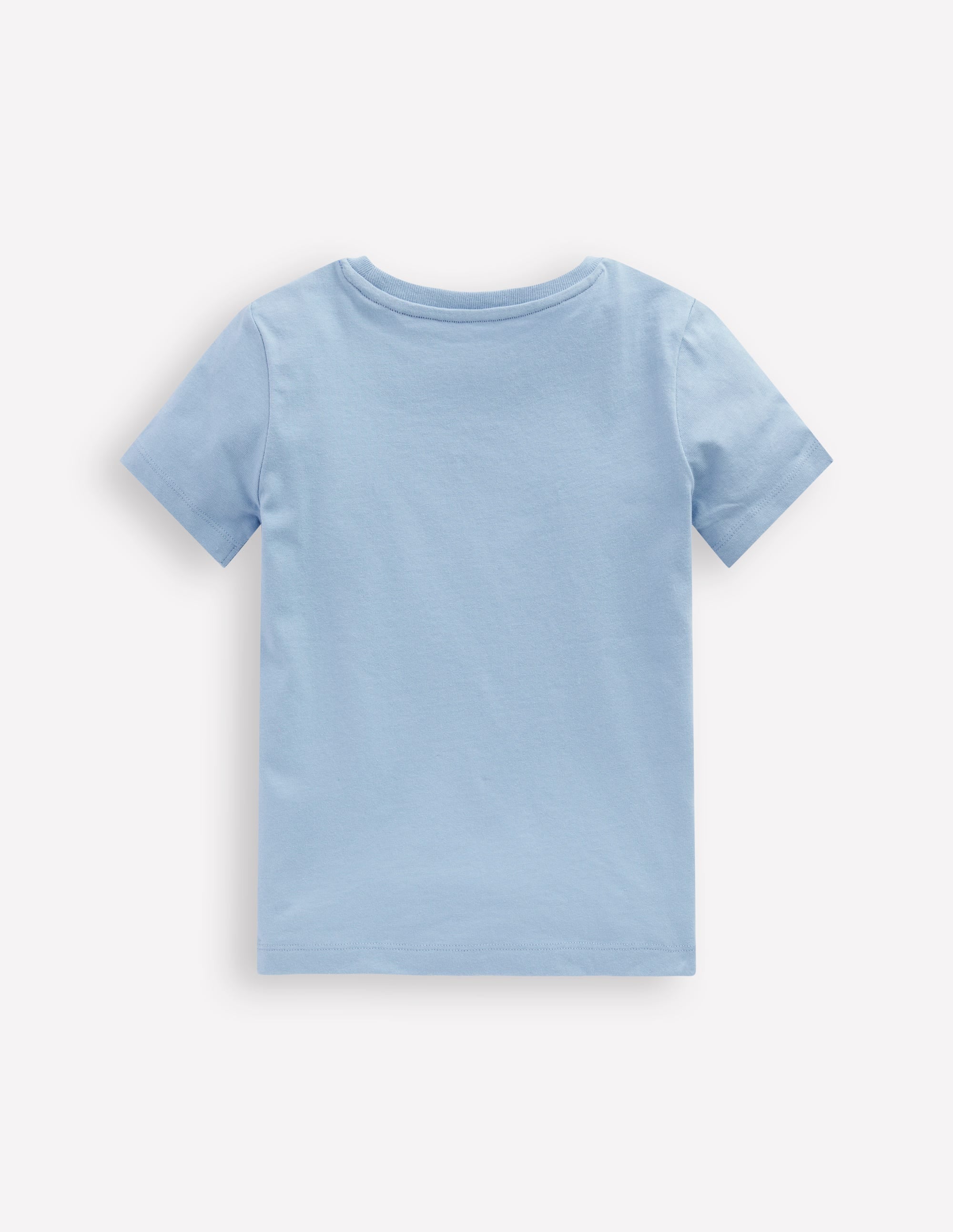 Short Sleeve Bouclé T-shirt-Glacier Blue Circus Stars - Image 2