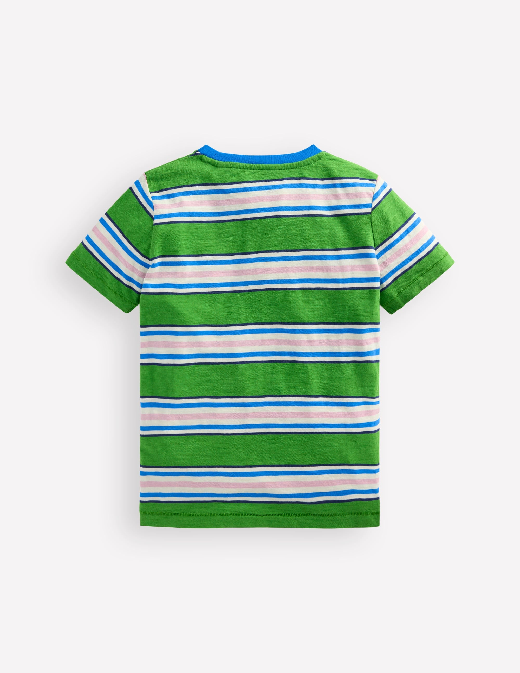 Stripe Pocket T-shirt-Lime Juice Green/Cerulean Blue - Image 2