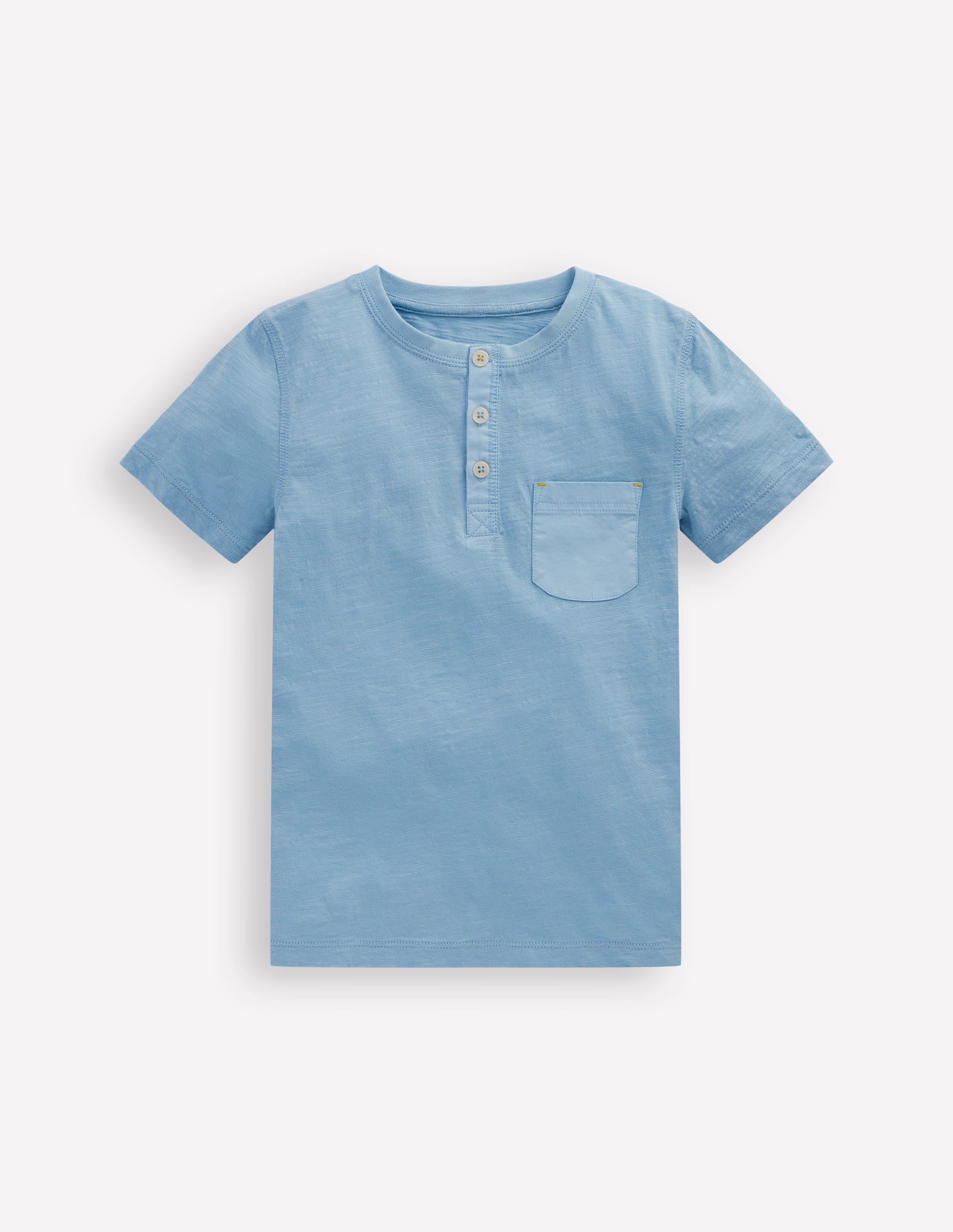 Short Sleeve Henley T-Shirt-Glacier Blue - Image 1