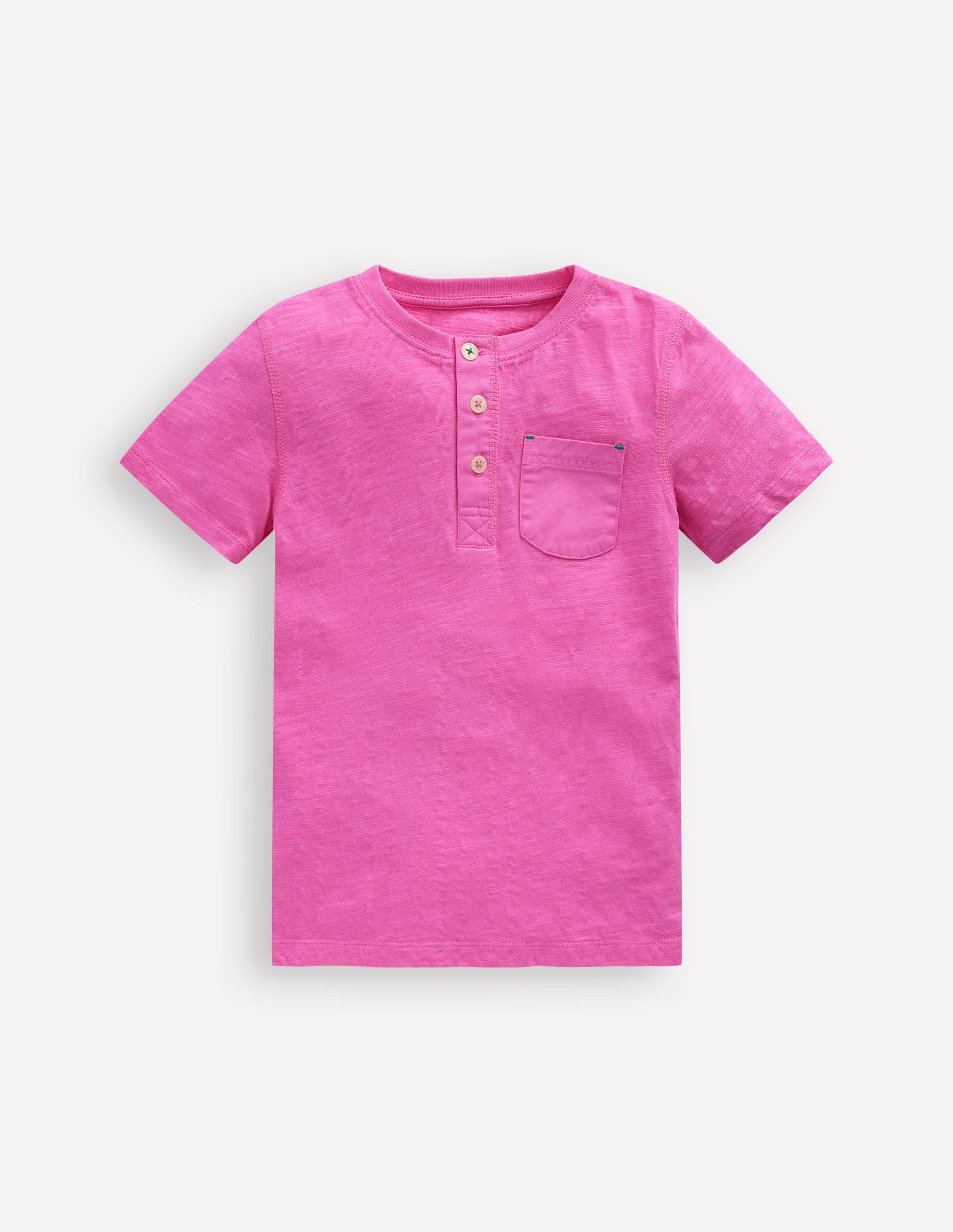 Short Sleeve Henley T-Shirt-Strawberry-1