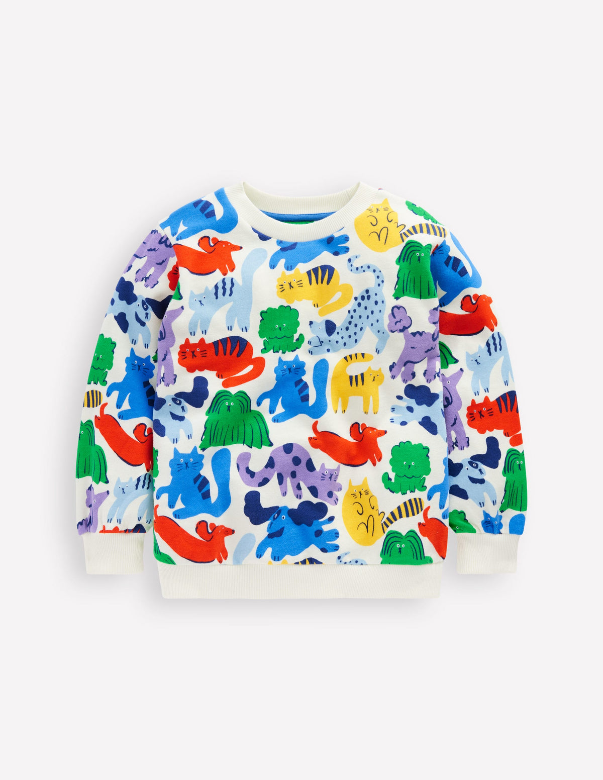 Printed Sweatshirt-Rainbow Pets - Image 1