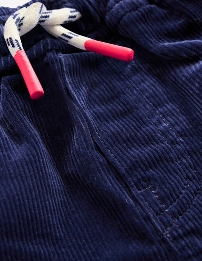 Slim Pull-On Trousers-College Navy Cord-3