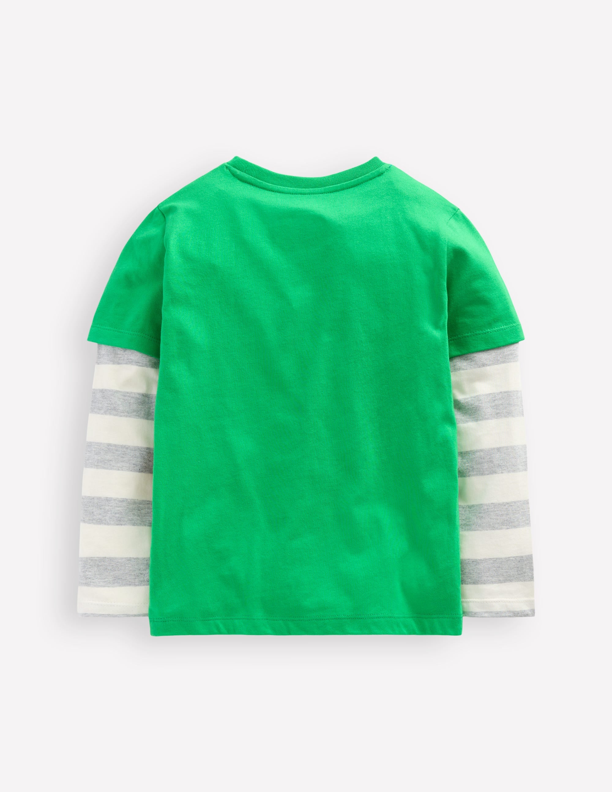 Applique Mock Sleeve T-Shirt-Sapling Green St Paddys Dog - Image 2